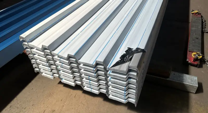 Stainless steel roof sheeting